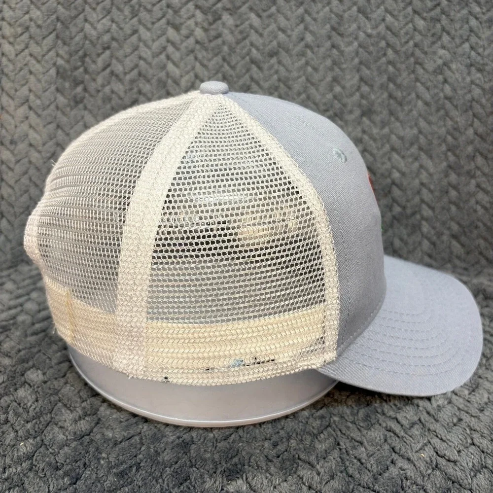 Moosejaw Ouray Sportswear Trucker Hat Blue Mesh Snapback Mountain Graphic Cap